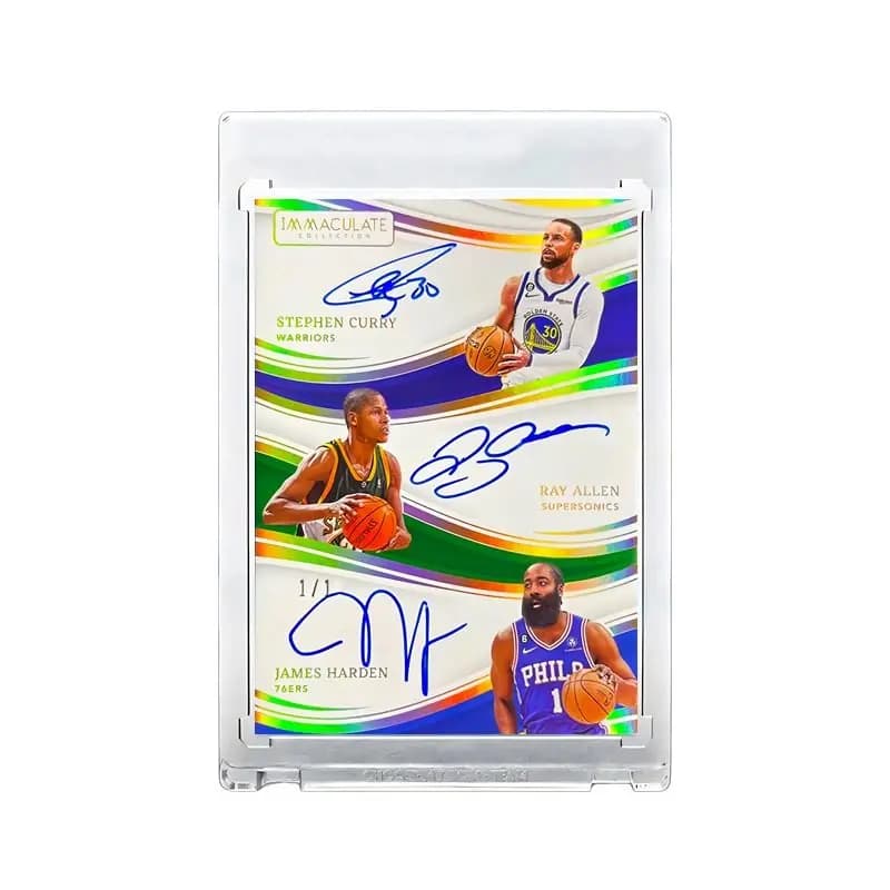 Carte de Signature Trio Stephen Curry LeBron James Kevin Durant, cadeau de basket-ball ultime pour l