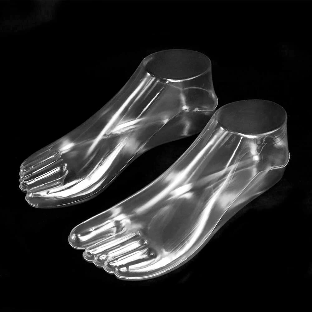 Pieds de mannequin transparents 22x9cm, modèle féminin fait main, outil de présentation, forme de ch