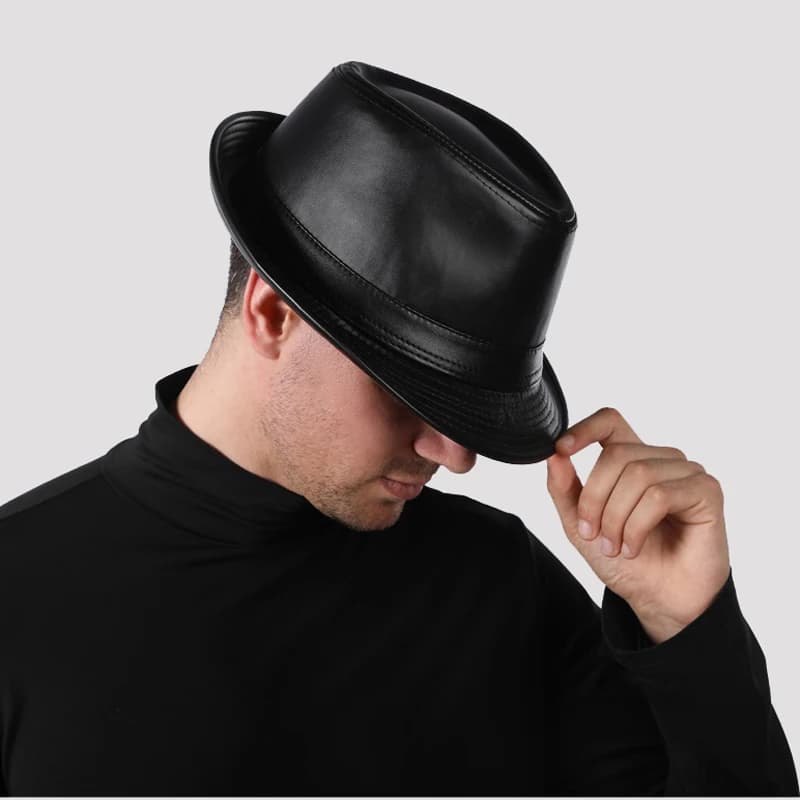 2025 en cuir véritable à large bord Stetson Fedoras chapeaux britanniques pour hommes/femmes Gentman