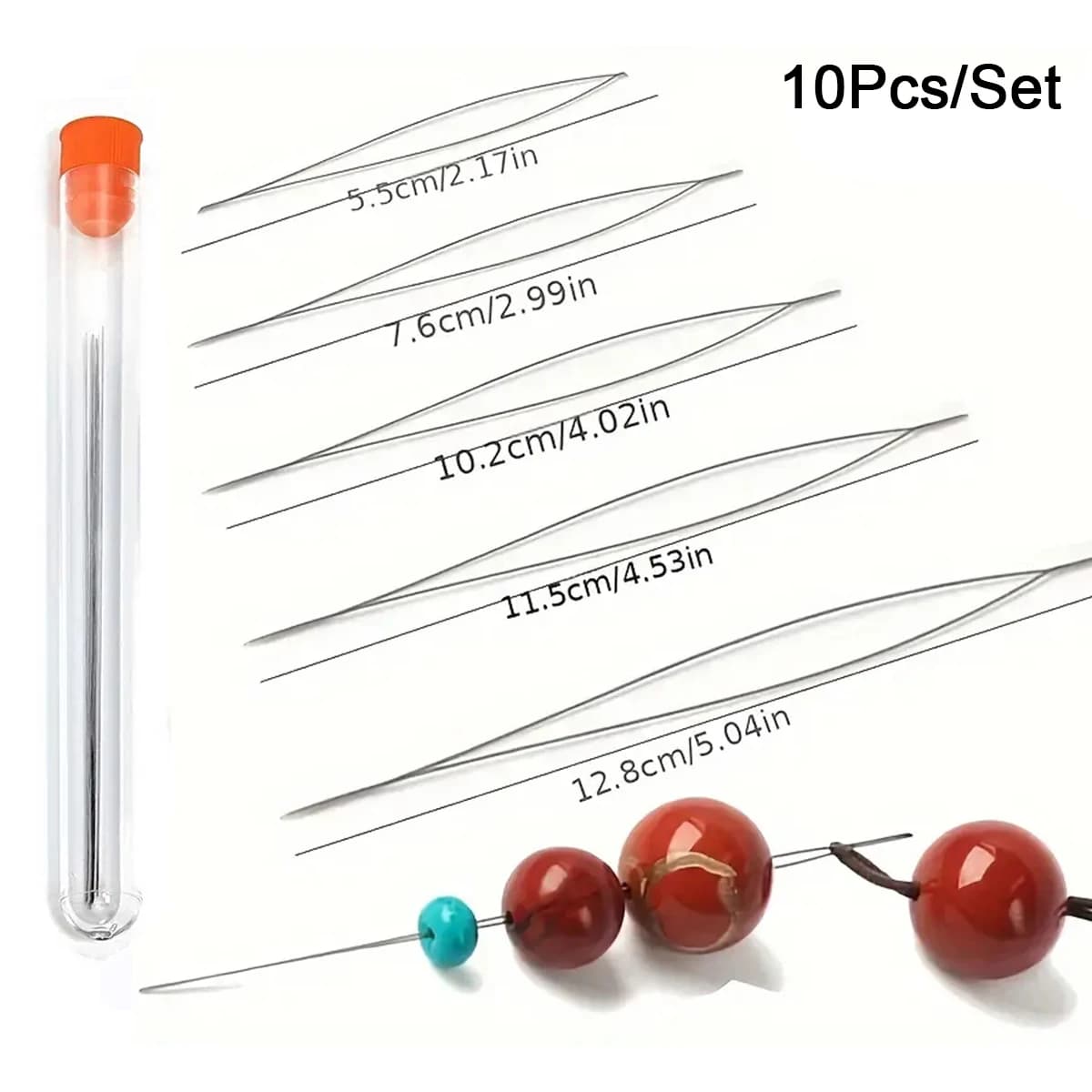 Boîte de 10 perles grossières ouvertes, deux de chacune des cinq TANOpen, + perles grossières, brico