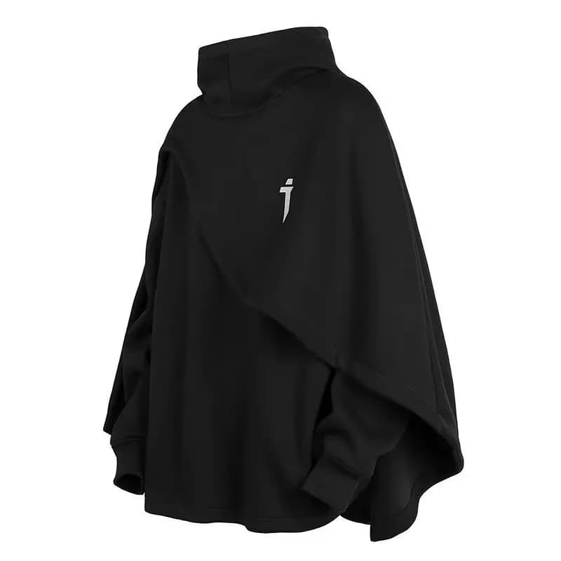 Sweat-shirt à capuche tendance à col montant pour femme, motif géométrique, manches longues, coupe o