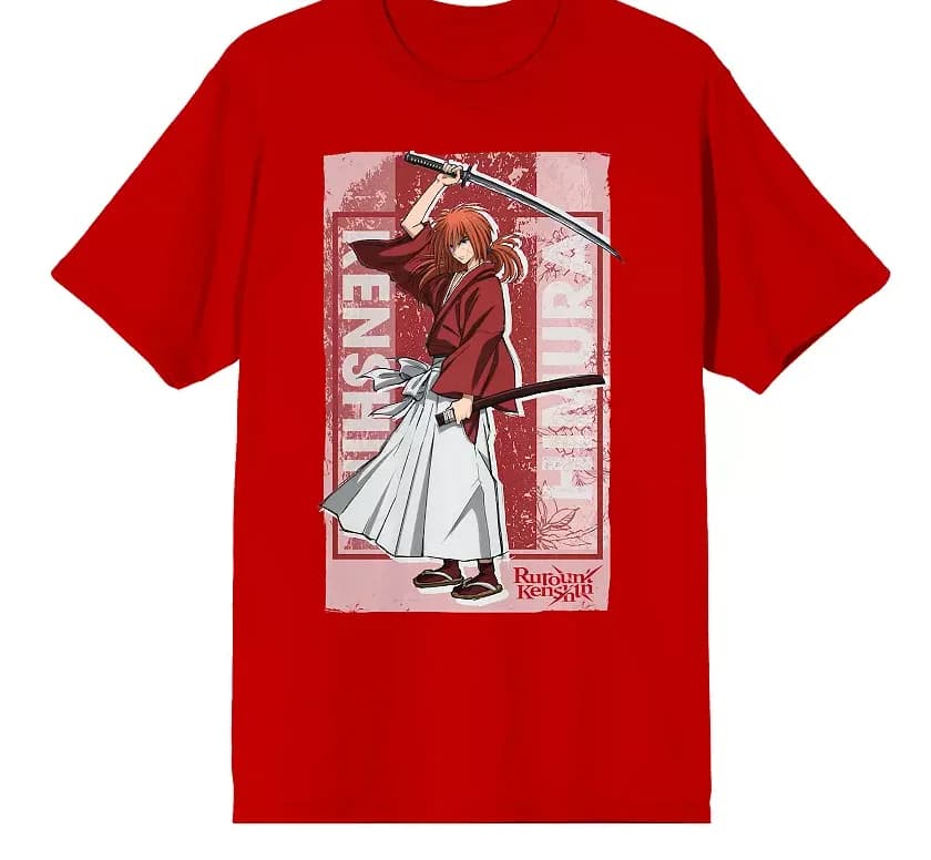 T-shirt Rurouni Kenshin unisexe, vêtements tendance toute l'année, vêtements de personnalité, surdim
