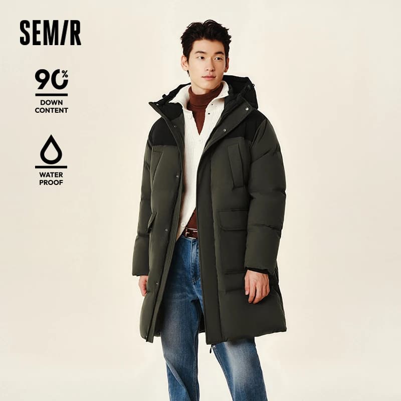 Doudoune Homme Semir 2026 Nouvelle Collection Imperméable Épaisse Longue Veste d'Hiver pour Couple