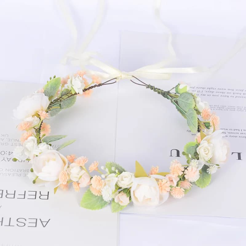 Guirxiété de couronne de fleurs pour patients de mariage, accessoires pour cheveux, diadèmes pour fe