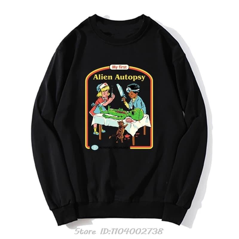 Sweat à capuche pour hommes, mon premier Alien, autopsie, Halloween, histoire d'horreur, démon améri