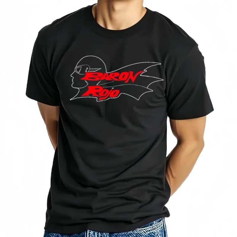 Camiseta para hombre Baron Rojo banda espagnol métal lourd Obus Mago De Oz tamaño divertida camiseta