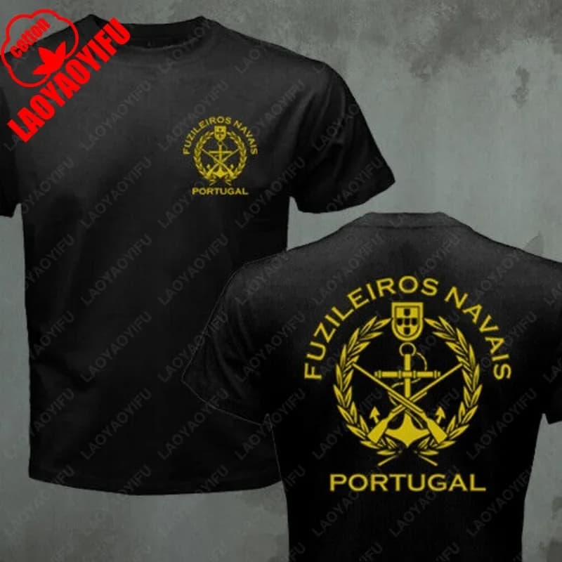 Corps marin portugais Marine Corpo De Fuzileiros Forces spéciales militaire impression T-shirt col r