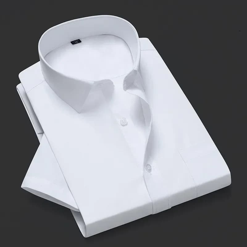 Nouvelles Chemises Habillées à Manches Courtes pour Hommes – Été, Unies, Coupe Slim, Idéales pour le