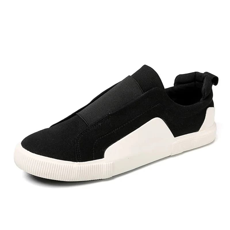 Baskets plates décontractées pour hommes, style de rue cool, chaussures pour hommes, noir, blanc, mo