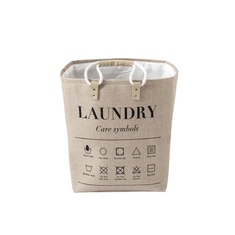 Panier à linge pliable en coton et lin, grand panier de rangement avec poignée, imperméable, vêtemen