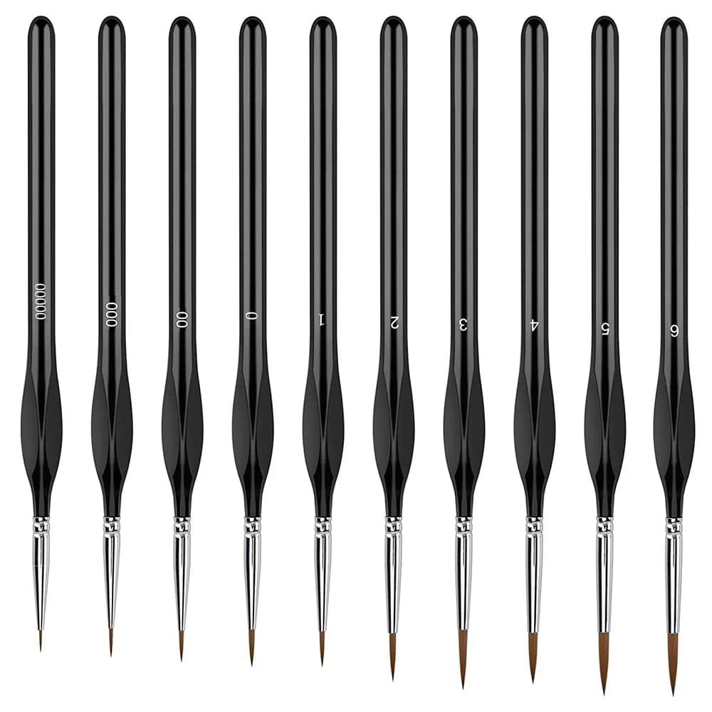 Kit de pinceaux de peinture miniatures, 10/20 pièces, pinceaux à détails fins, Mini pinceaux pour ac
