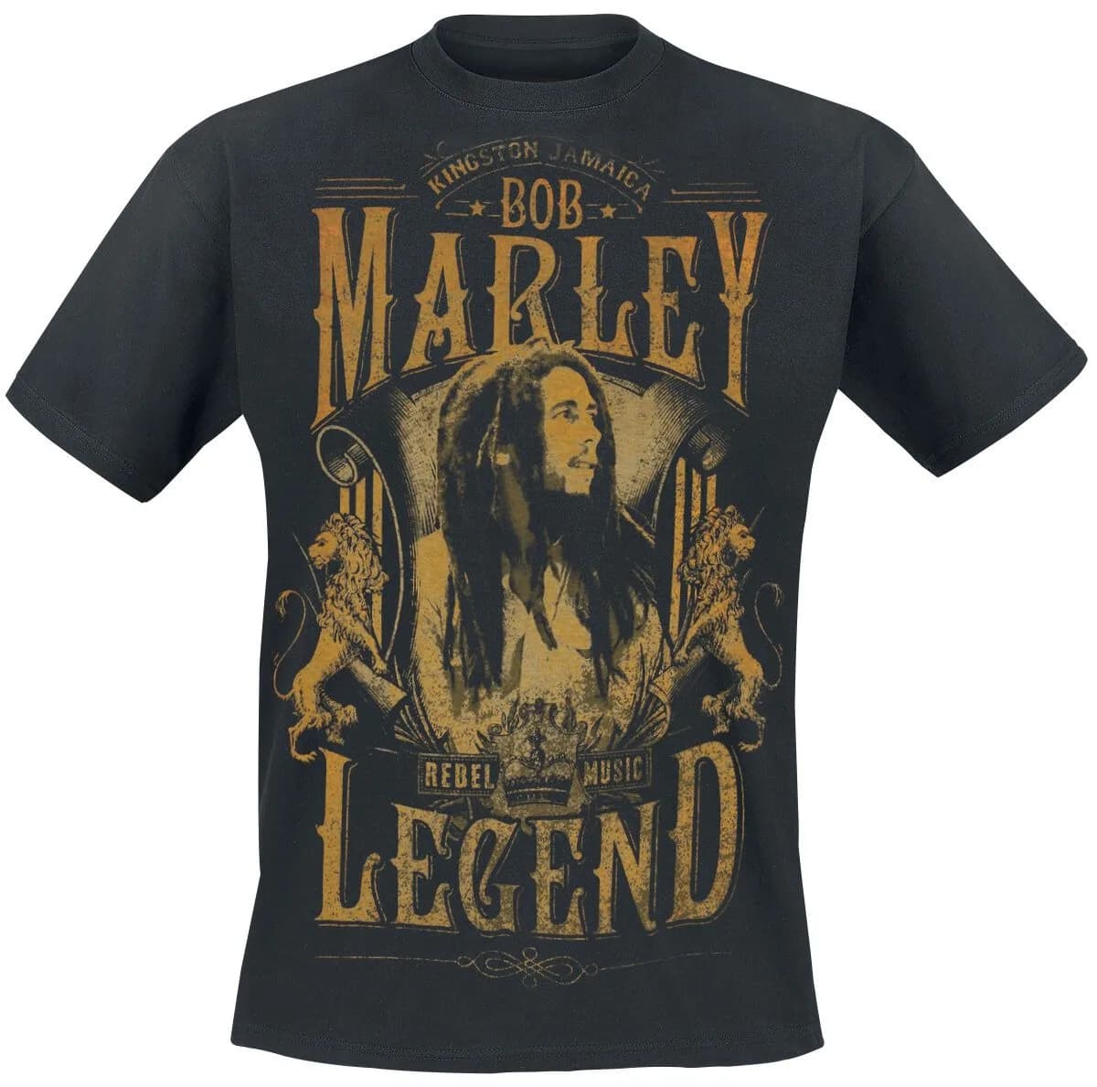 T-shirt imprimé avec portrait de Bob Marley, 100% coton unisexe, streetwear reggae, t-shirt graphiqu