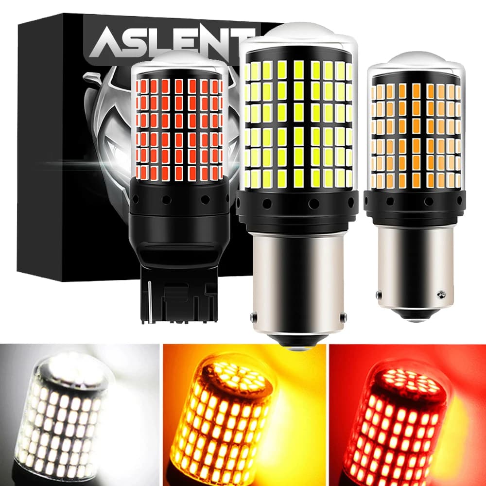 2 ampoules LED 1156 BA15S P21W BAU15S PY21W T20 7440 W21W 7443 T25 3157 1157 P21/5W W21/5W 144smd, l