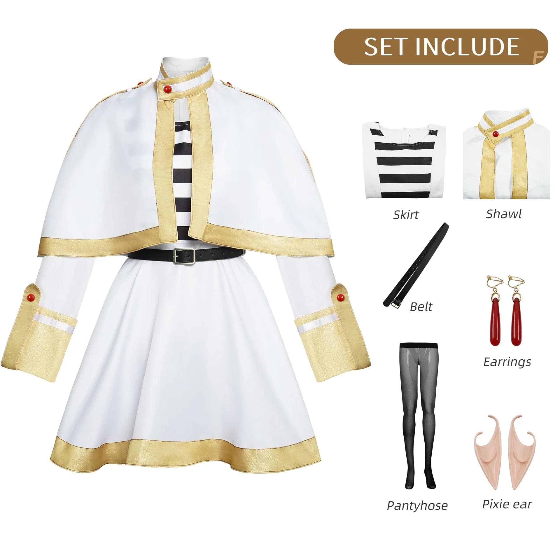 Costume de Cosplay Frieren au funéraire, uniforme de carnaval funéraire, Costumes d'halloween Anime,
