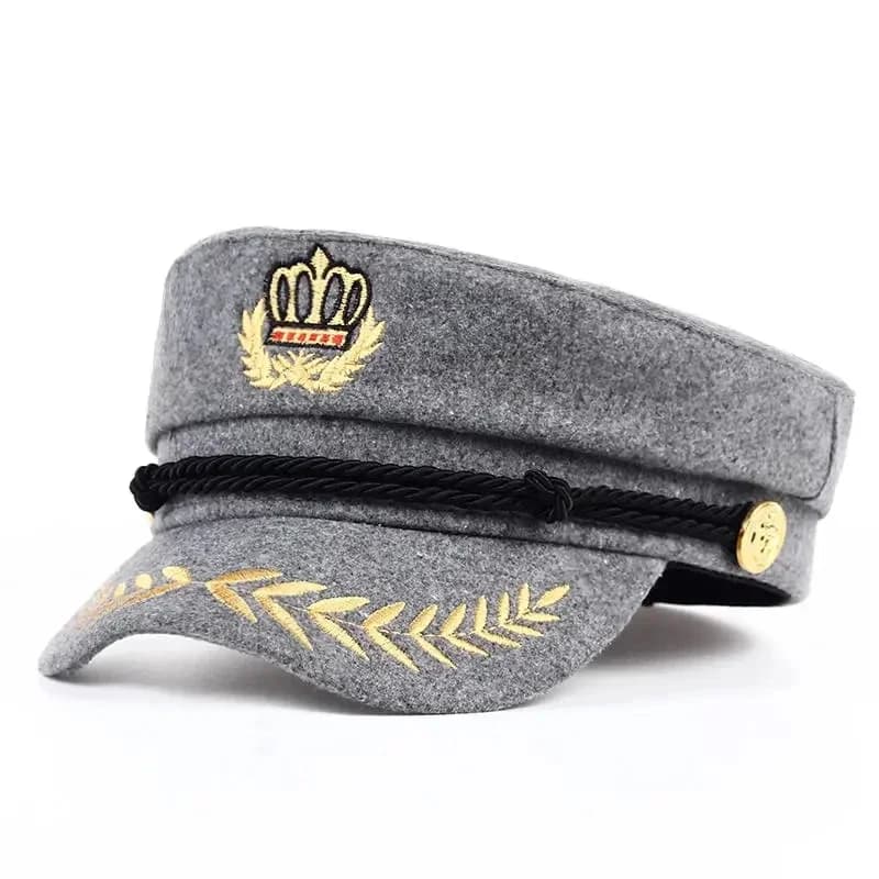 Chapeau de marin unisexe avec couronne d'oreille de blé, chapeaux de marin pour hommes et femmes, ca