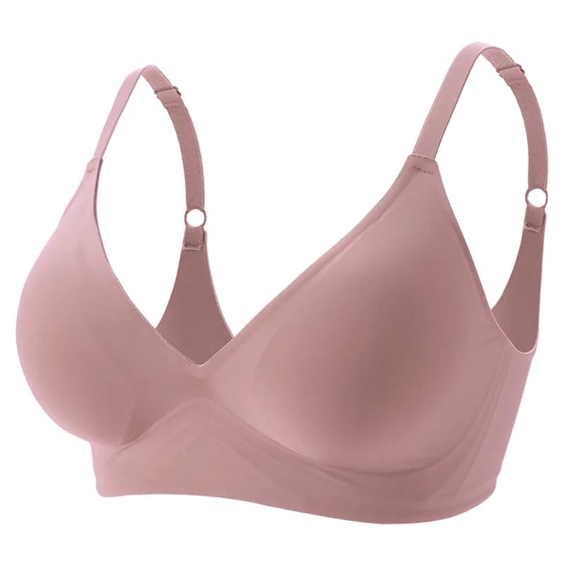 Soutiens-gorge sans couture en latex pour femme, brassière sans armatures, rembourrée et amovible, c