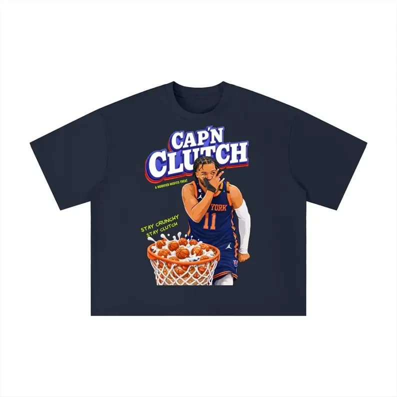T-shirt CAPN CLUTCH Knicks pour hommes et femmes, 100% coton, été 2026, vêtements graphiques rétro N