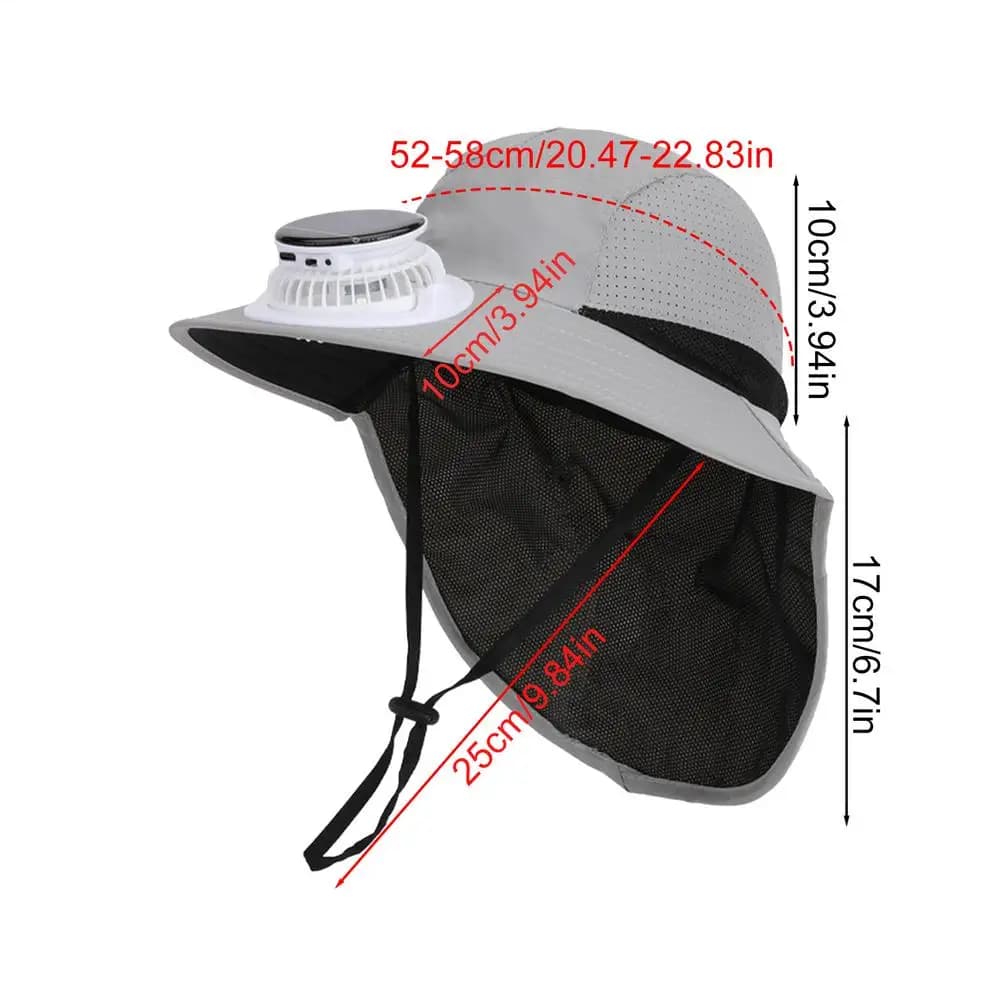 Chapeau pour enfants avec ventilateur chapeau de protection solaire respirant ventilateur de refroid