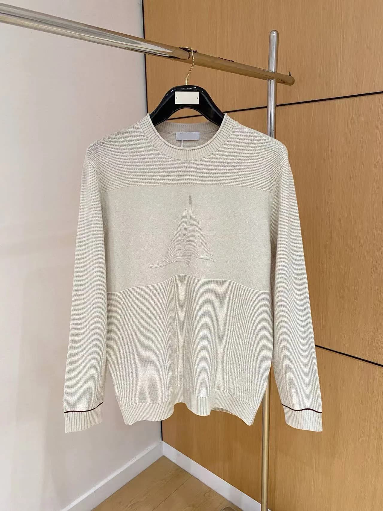 Pull en laine à col rond, nouvelle mode italienne, décontracté, uni, pour homme