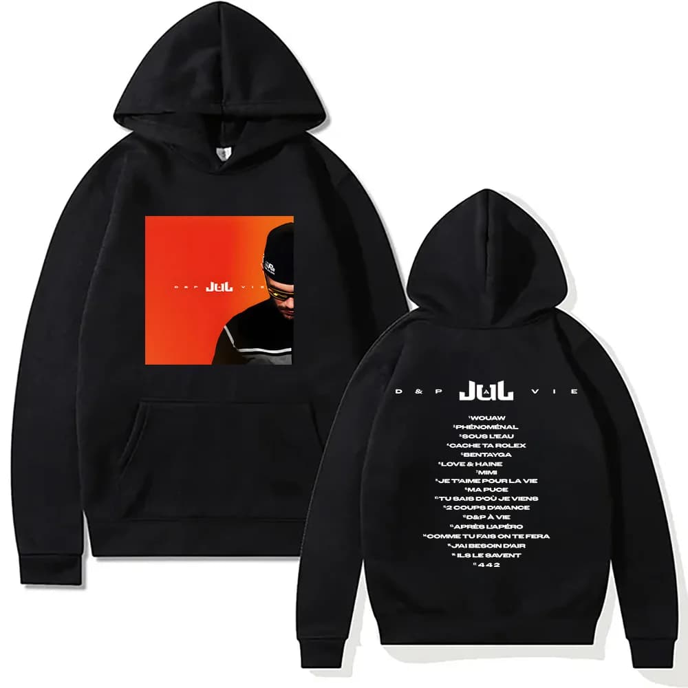 Rappeur Jul sweat à capuche JuL D & P Pour Vie Album de musique sweat-shirts graphiques tendances De