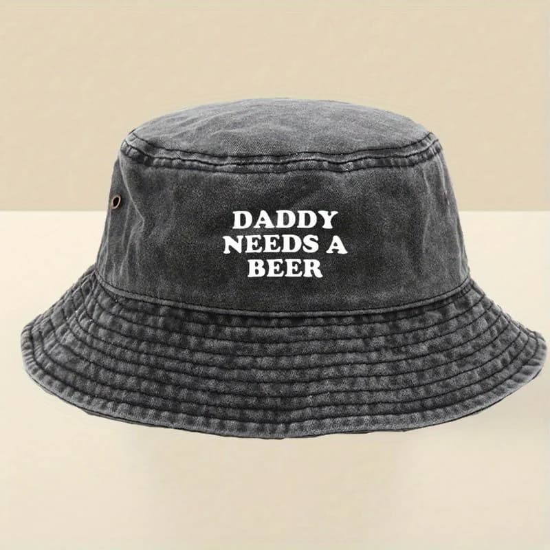 Casquette de pêche unisexe vintage légère avec inscription « Papa a besoin de bière», cadeau pour la