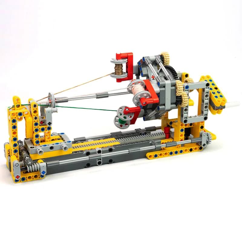 MOC – Machine à tresser manuelle, blocs de construction, modèle de Machine tissée, Kit de briques en