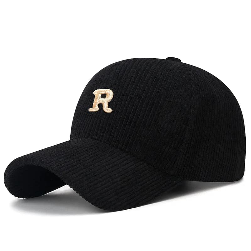 Casquette de baseball en velours côtelé FS Brown à grandes lettres pour hommes et femmes, chapeau de