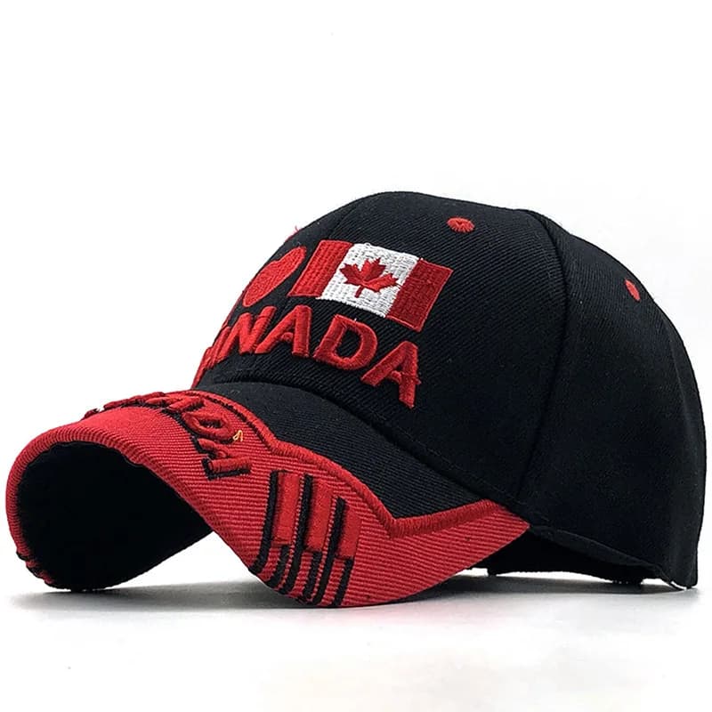 Casquette de Baseball drapeau du Canada hommes femmes brodé Sports de plein air soleil mode Snapback