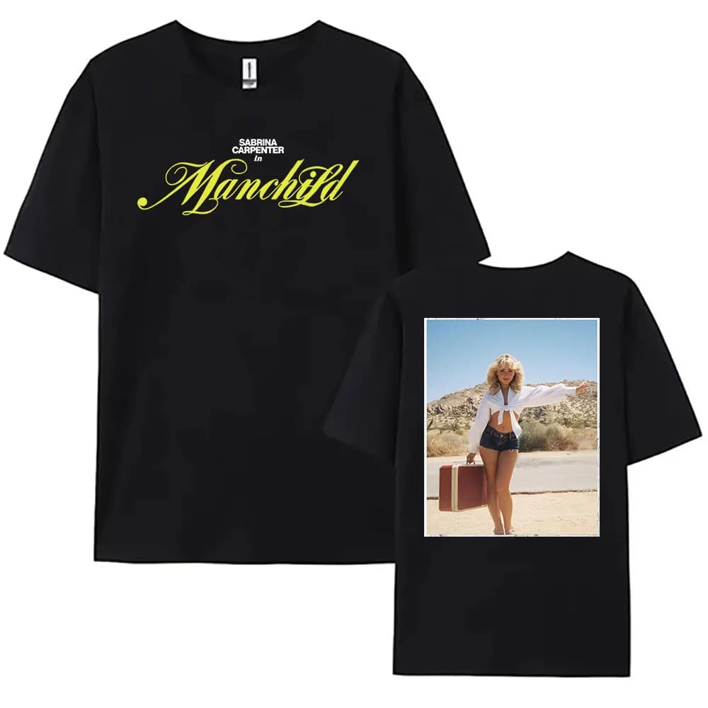 Sabrina charpentier Manchild imprimé T-shirt 2025 mode chanteur graphique t-shirts à manches courtes