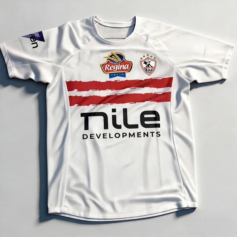 Maillot de football domicile Zamalek SC Ligue égyptienne de première division, T-shirt homme à sécha