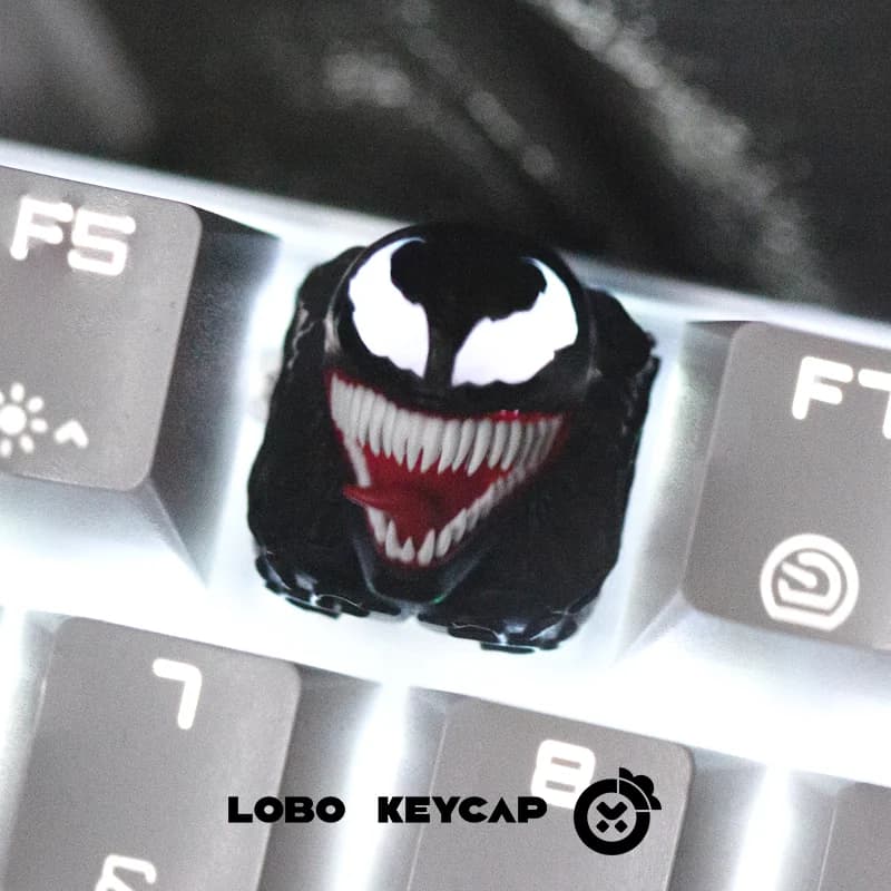 Venom film Anime périphérique héros personnalité Design résine Art lumière Transmission Keycaps clav