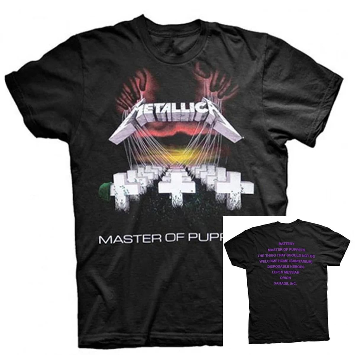 T-shirt Metallica Kill 'Em All Tour Band, 100% coton, t-shirt graphique pour hommes et femmes, stree