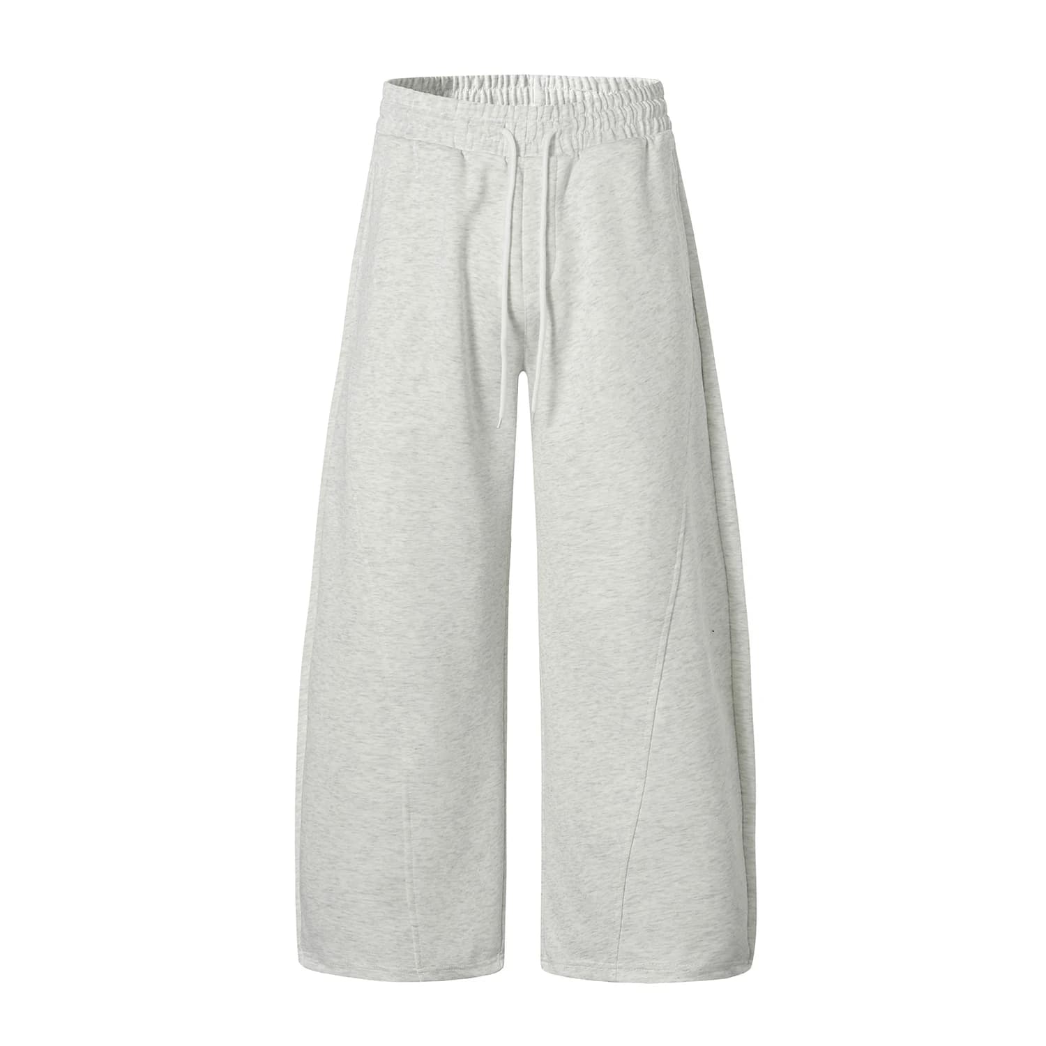 Gris homme jambe large Joggers Baggy cordon Patchwork décontracté couteau incurvé pantalon surdimens
