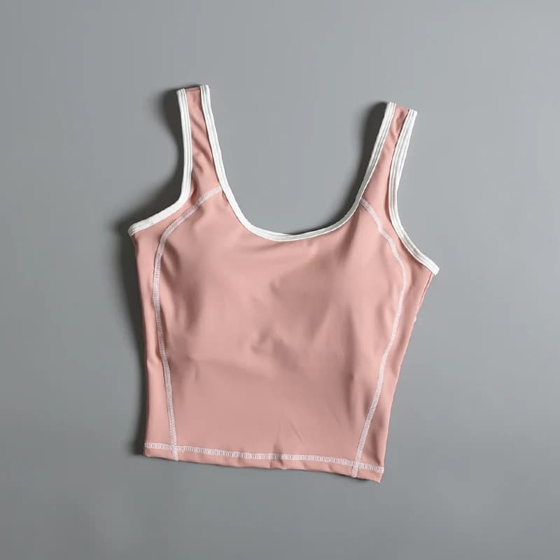 Soutien-gorge de sport pour femme, idéal pour l'été, avec dos élégant, gilet de yoga antichoc, à por