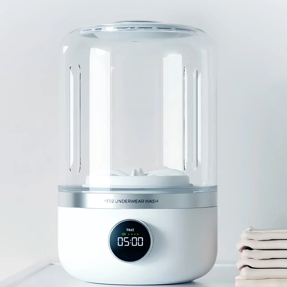 Machine à laver sans fil, nettoyeur de sous-vêtements portable, mini chaussettes 1L, seau à linge dé
