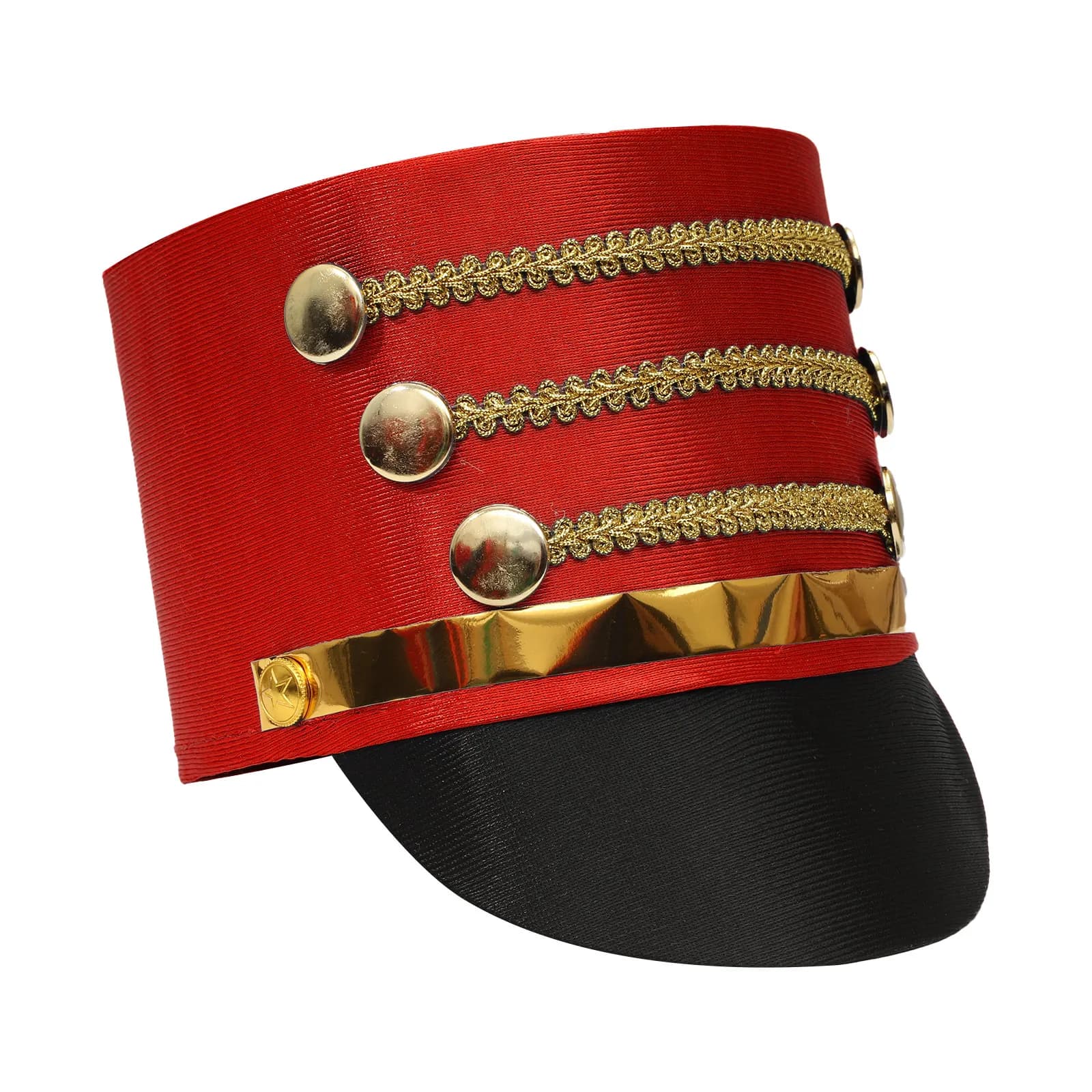 Chapeau de marche de tambour pour adolescents, chapeau de maître Majorette, casquette de soldat Roya