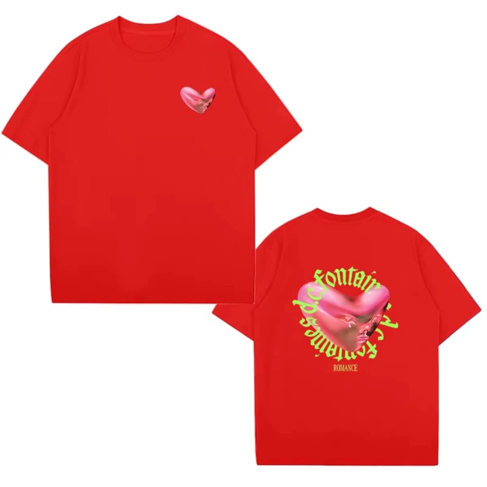 2025 Fontaines DC Romance imprimé T-shirts hommes femmes Harajuku mode à manches courtes T-shirts Hi