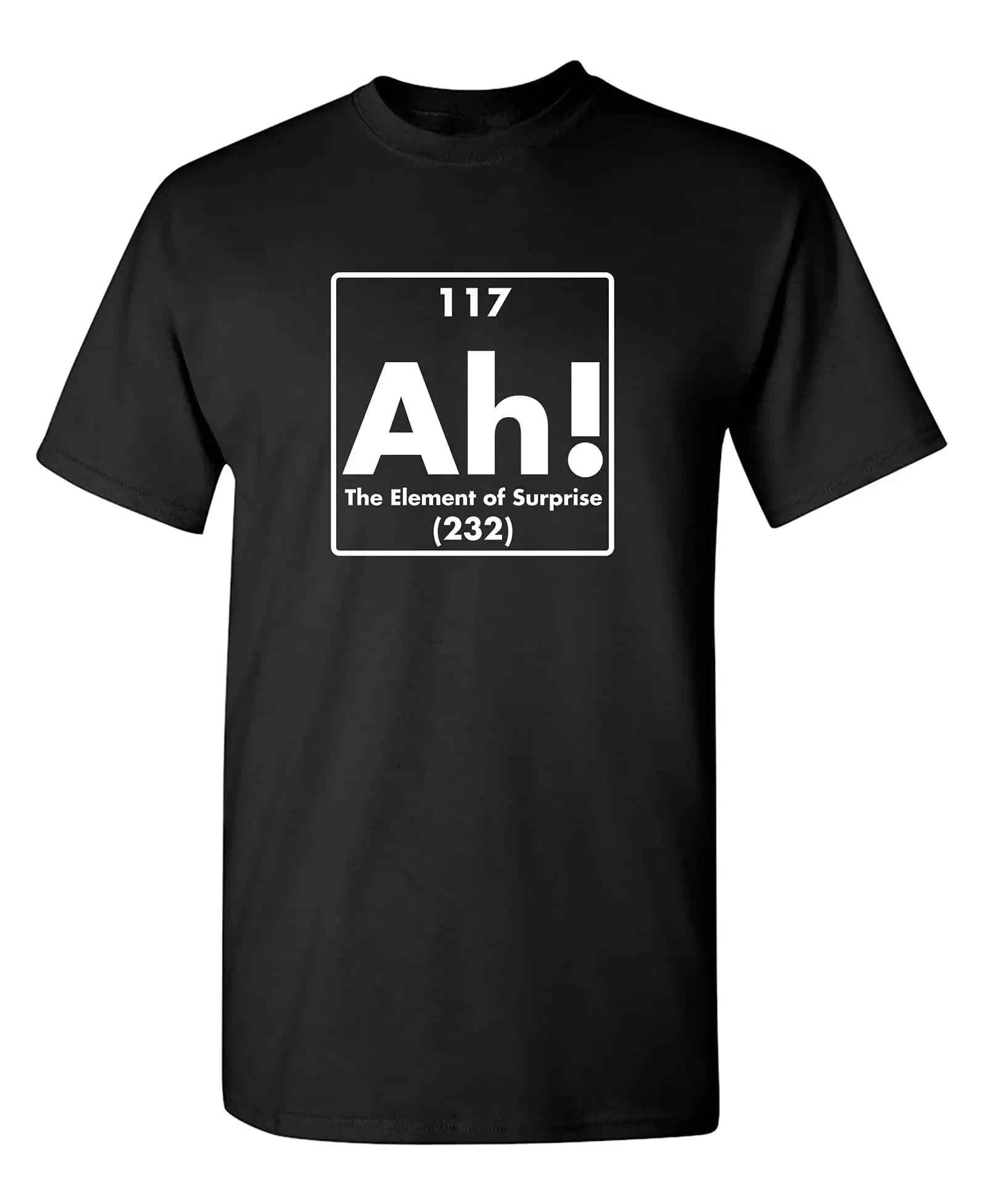 Ah l'élément de la surprise |   T-shirts graphiques pour hommes, drôles |   T-shirts graphiques cool