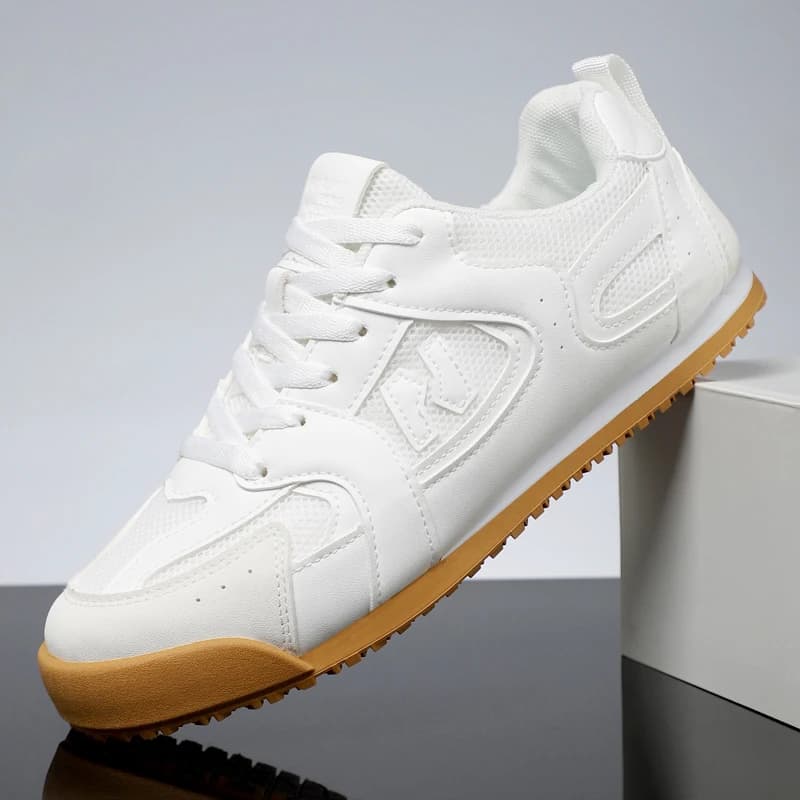 Sneakers sport classiques simples, semelle souple et amortissante, tige respirante, antidérapantes, 