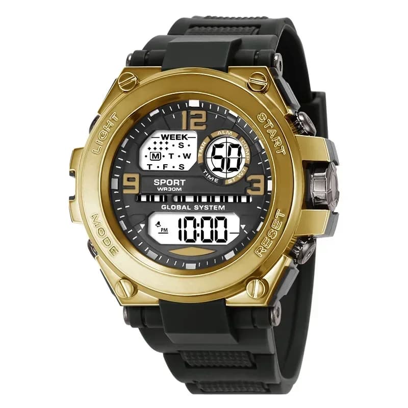 Montre de sport pour hommes et étudiants, multifonction, lumineuse, avec alarme, étanche, montre num