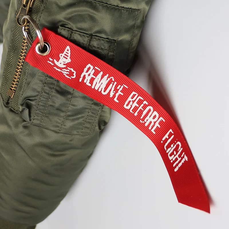 Accessoires de bras, accessoires de veste Alfa MA-1 retirés avant le vol, porte-clés ruban 1 pièce