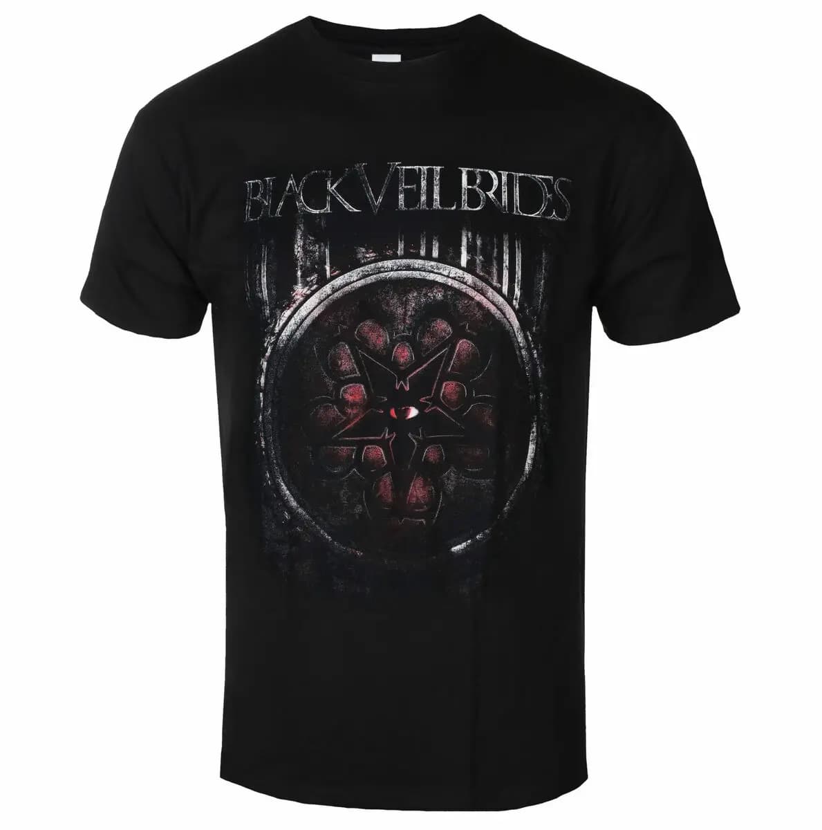 T-shirt en coton noir unisexe à manches courtes avec motif Fit Black Veil Brides, style décontracté