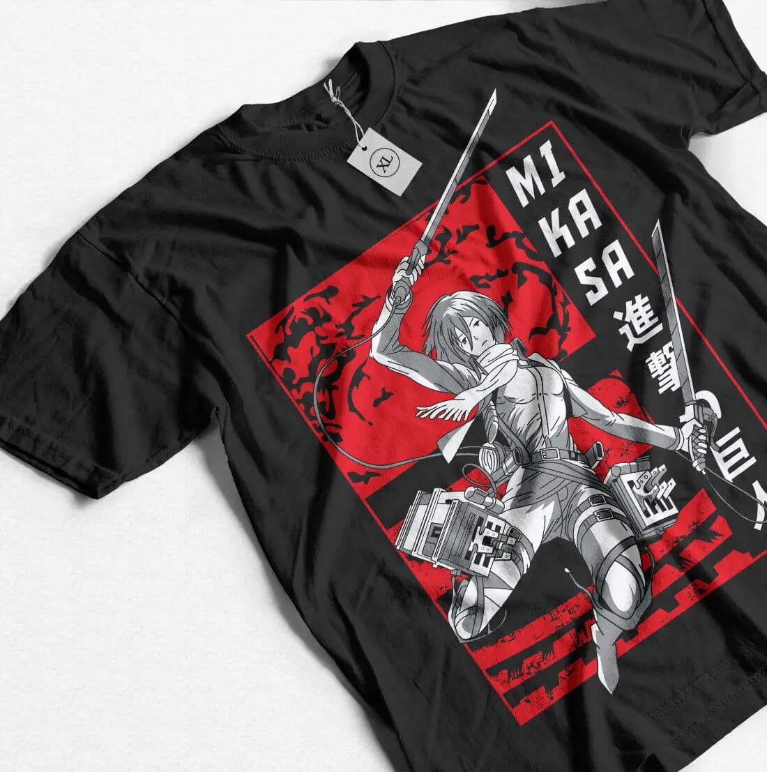 T-shirt Mikasa Attack on Titan, chemise Shingeki No Kyojin Horror Anime AOT