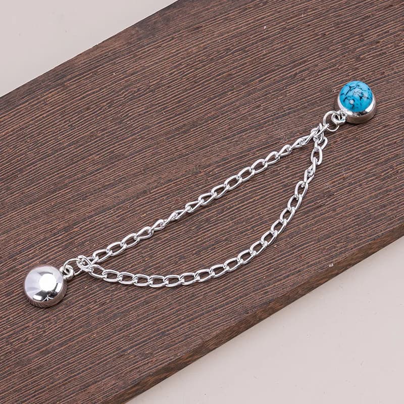 Clip magnétique multifonctionnel pour vêtements avec chaîne, boutons métalliques DIY, clip pour vête