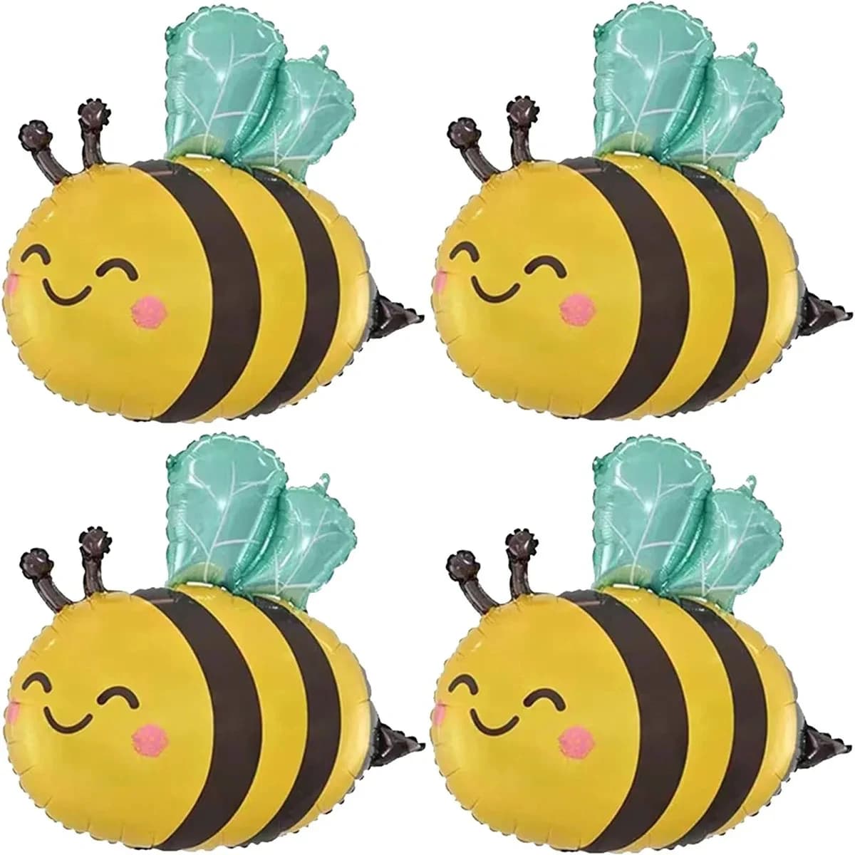 Ballons en aluminium d'abeille de 31 pouces, 2/4 pièces, décorations de fête d'anniversaire pour fêt