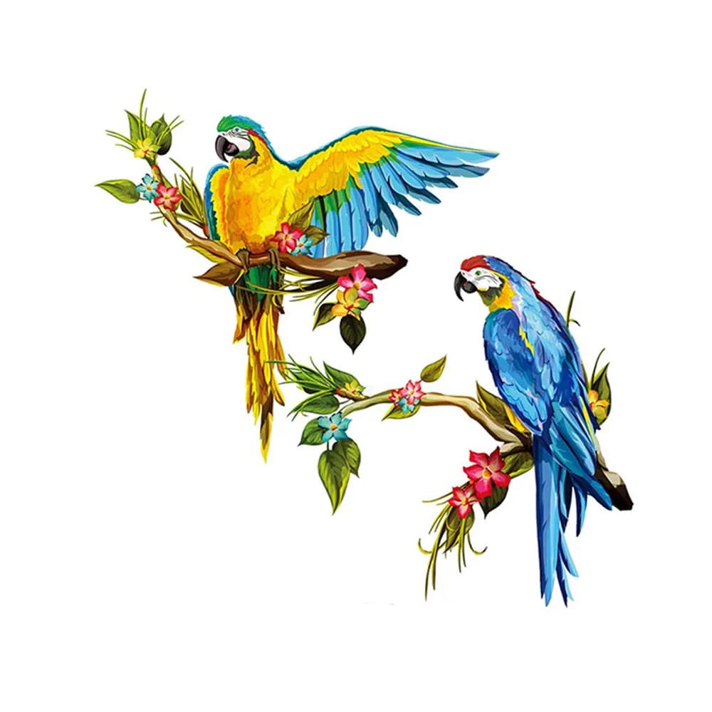 Autocollant perroquet fait à la main pour vêtements, patchs oiseau bricolage, tissu, appliques vesti
