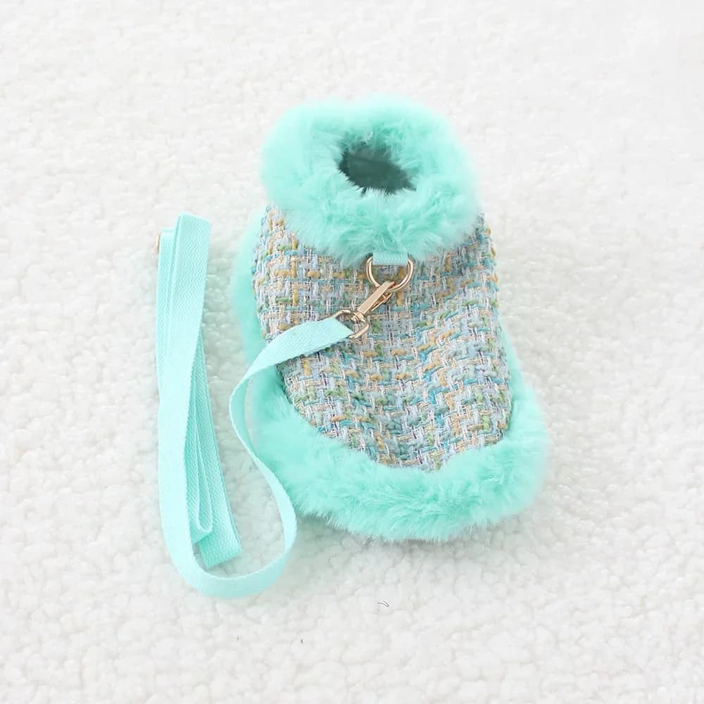 Vêtements d'hiver classiques pour chiens, tenue harnais pour filles, cape parfumée, princesse, chiot