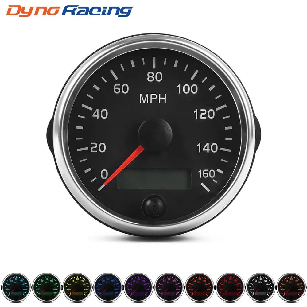 Compteur de vitesse universel avec écran LCD, jauge de vitesse, rétroéclairage 10 couleurs, voiture,