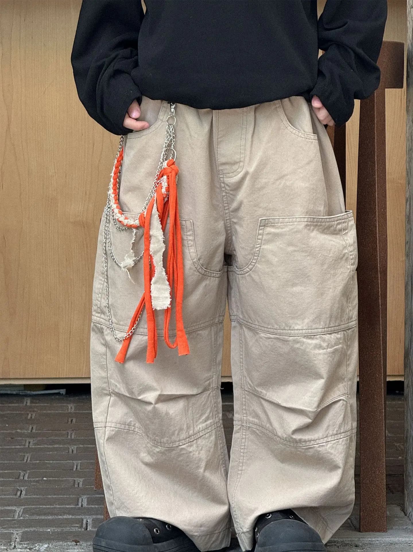 2025 Autumn New Children's Clothing Boys' American Khaki Cargo Trousers
