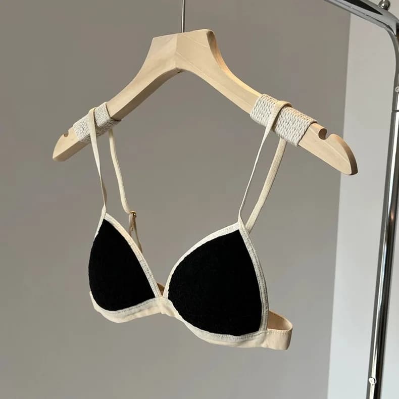 Petite poitrine Triangle français tasse sous-vêtements femme à armatures mince soutien-gorge fille b